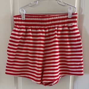 Daily Drills Heart and Pale Pink Striped Shorts